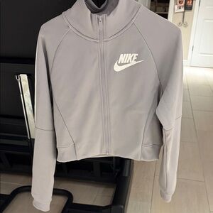 Nike Light Gray Cropped Jacket